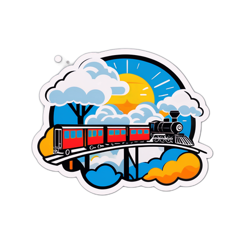 Kereta KRL Bermain di Awan