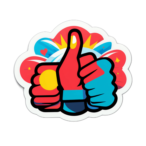 उत्साही बबल स्टिकर