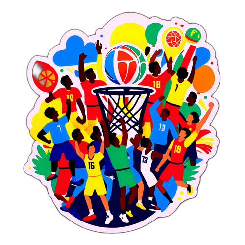 Väri-ilotulitus FIBA-joukkueiden voitosta Lissabonissa