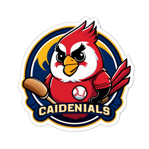 Playful Cardinals vs Brewers Rivalry Sticker