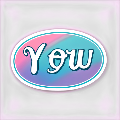 Sticker vintage với từ 'you'