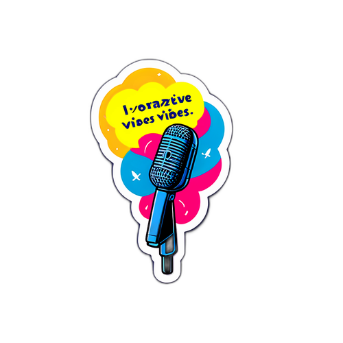 Kreatywna prezentacja Rafała Bochenka z mikrofonem