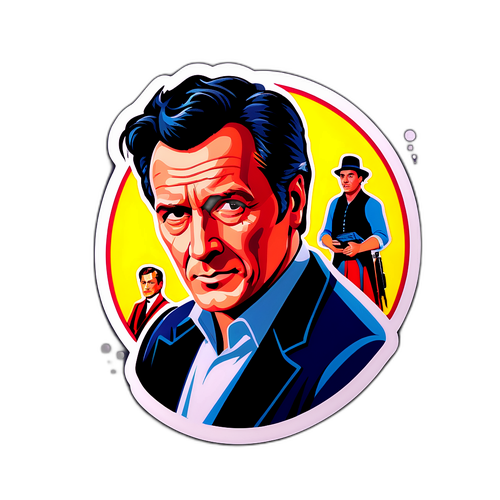 Стилізований зображення Джеймса Ренсона в різних ролях з фільмів