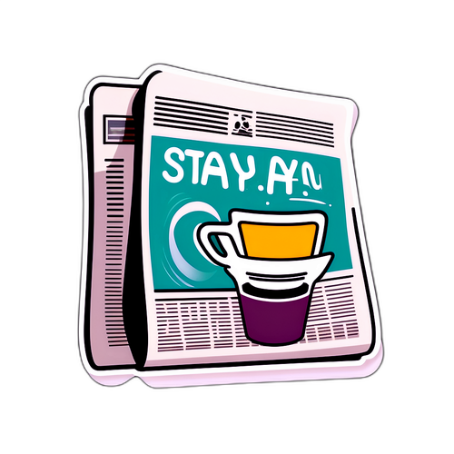 מדבקת מוטיבציה 'הישאר מעודכן'