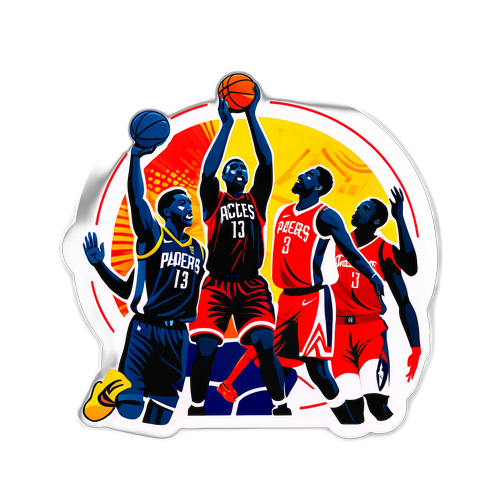 Arte que Celebra Vitória e Derrota no Basquete