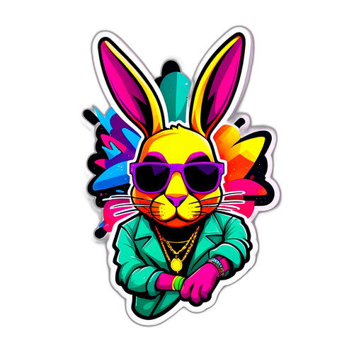 Bad Bunny Sticker Ontwerp