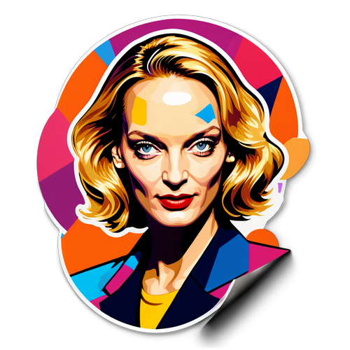 En konstnärlig tolkning av Uma Thurman