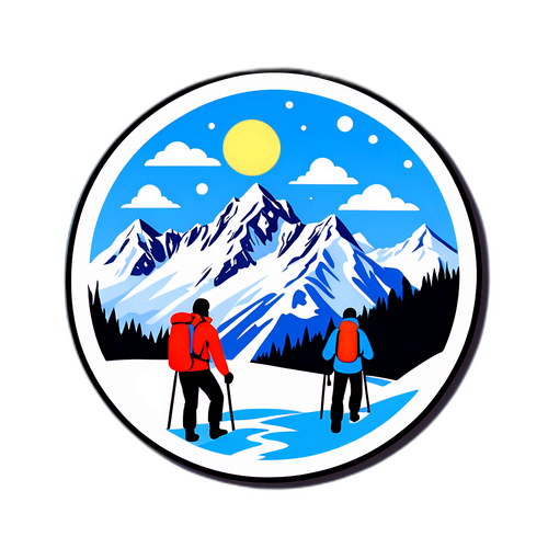 阿拉斯加雪山探險貼紙