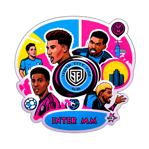 Комік-стікер з моментами матчів Інтер Маямі та Нью-Йорк Сіті