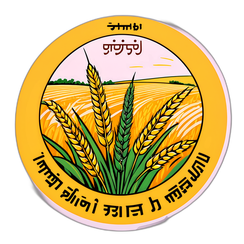 שדה חיטה עם הכיתוב "גְּדַשְׁ מִקְוֵה יִשְׂרָאֵל"