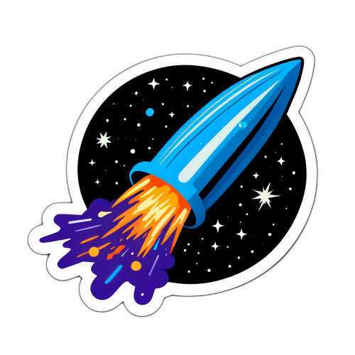 Наклейка с кометой