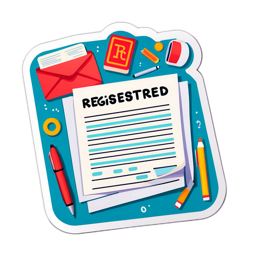 Ilustração de Documento Registrado
