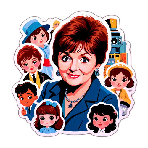 Söt klistermärke av Pauline Collins