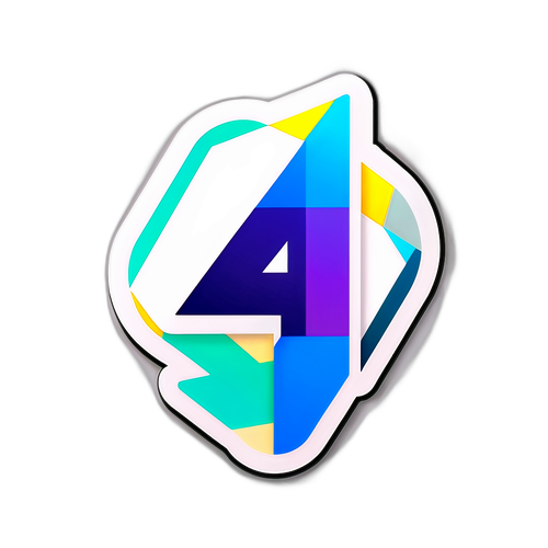 神秘數字5347幾何形狀貼紙