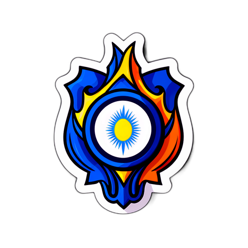 Diseño artístico de sticker: Jugo futbolístico argentino