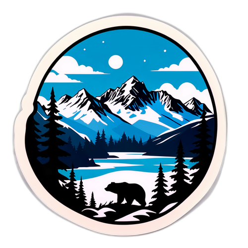 Paysage alaskien avec montagnes enneigées
