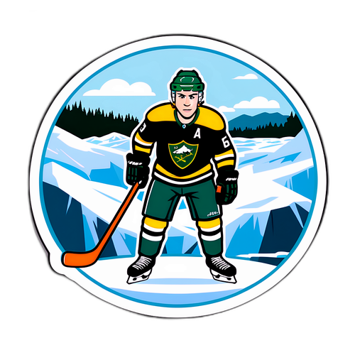 Mikael Granlund jäällä jäätikön keskellä