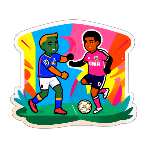 Stiker Pertandingan Persahabatan Pemain Inter Miami dan Pumas UNAM