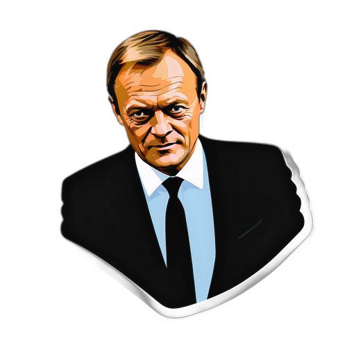 Minimalist Naklejka inspirowana Donaldem Tuskiem