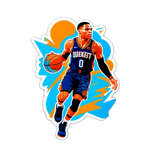 Silhueta de Russell Westbrook em Ação