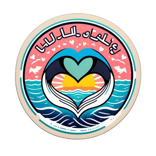 Pastel Tonlarında Aşk ve Dayanışma Sticker'ı