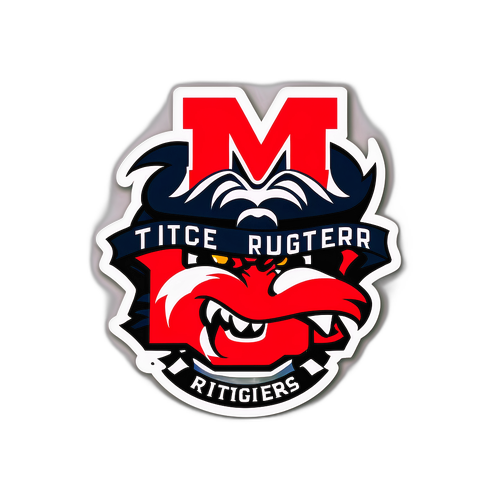 MI State vs Rutgers Minimalist Sticker