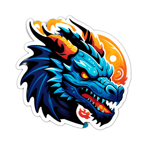 Ejderha Baş Figureli Sticker
