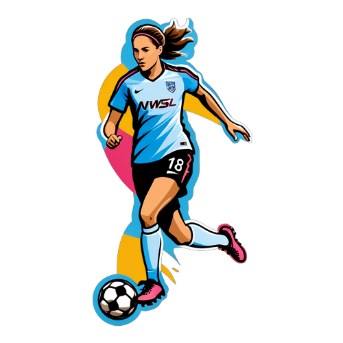 Dynamic NWSL Soccer Player Sticker