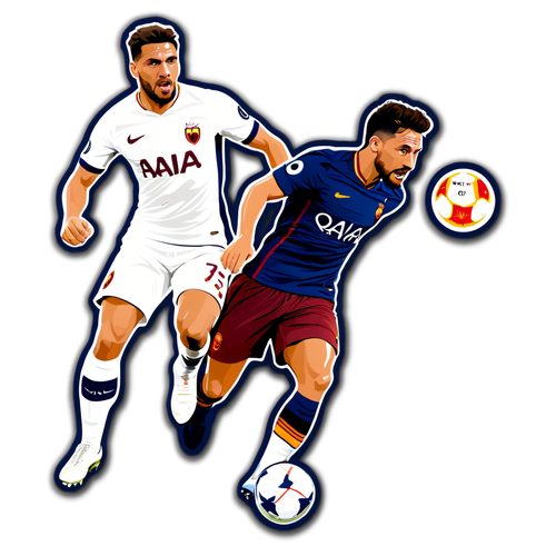 Stiker Dinamis Pertandingan Tottenham vs AS Roma