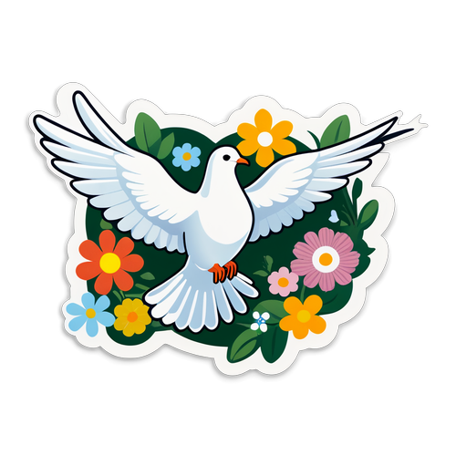 Herinnering en Hoop: MH17 Vredesduif Sticker