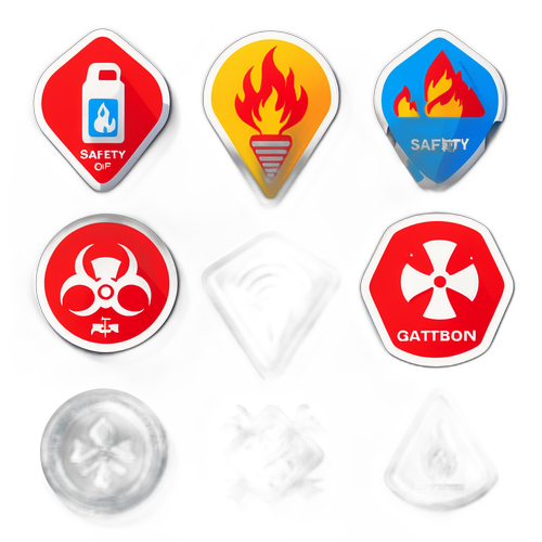 Bezpečnostní symboly na štítku pro zajištění ochrany