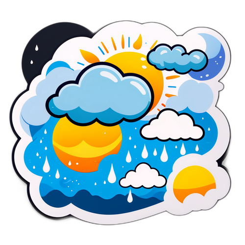 Väderprognos Klistermärke