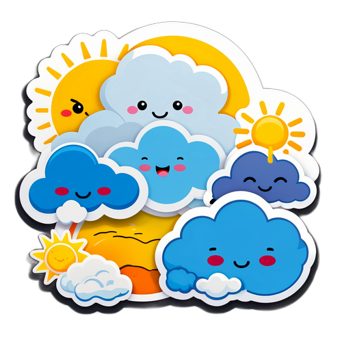 天氣變化貼紙