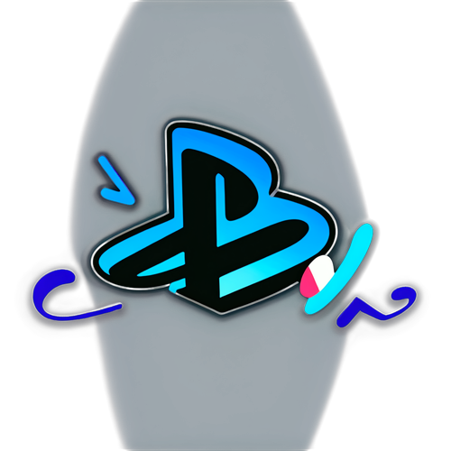 Styliserad Playstation-symbol med musiknoter