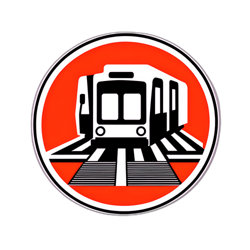 Sticker met een afbeelding van een oversteekplaats en verkeer ter ondersteuning van de GREVE STIB