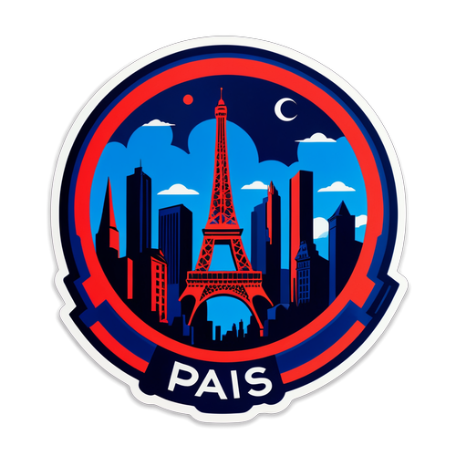 סמל PSG בעיר הדינמית של פריז