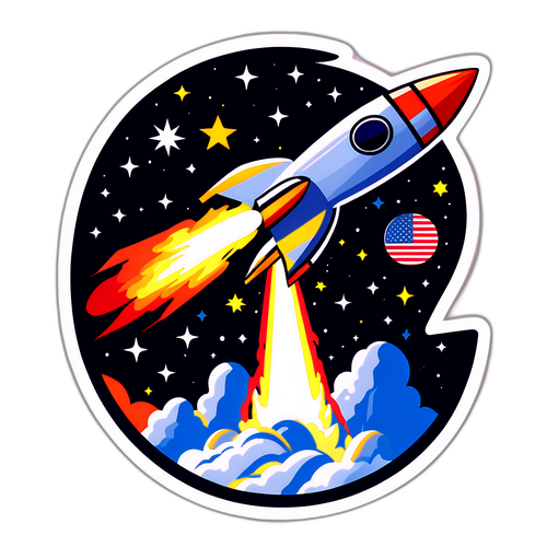 Cohete Espacial Lanzándose Hacia el Cometa 3i Atlas