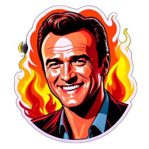 Julian McMahon Ateşli Gülümseme Sticker'ı