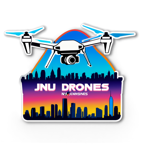 Futuristic NJ Drones Skyline Sticker