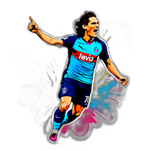 Edinson Cavani Celebrando un Gol