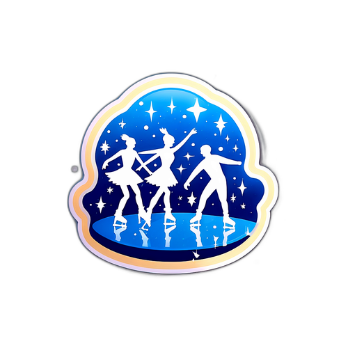 Łyżwiarze na lodzie