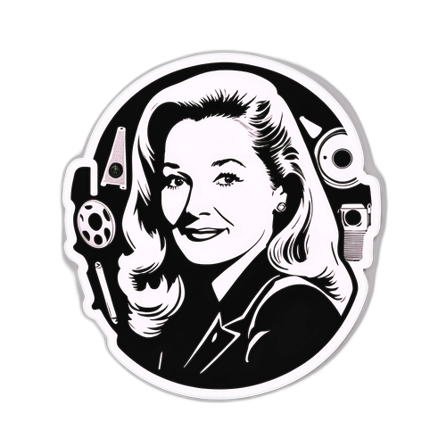 Stijlvol portret van Diane Ladd in zwart-wit