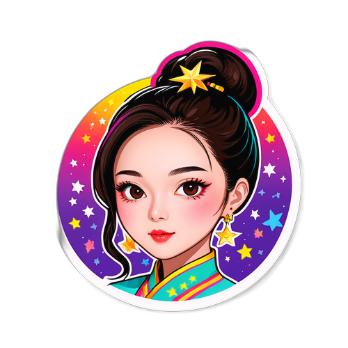 張娜拉的個性肖像貼紙