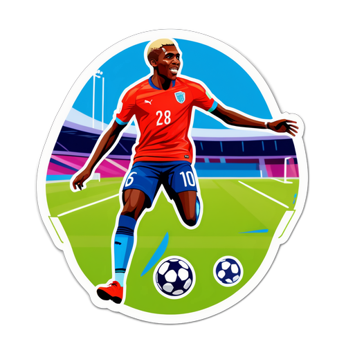 विक्टर ओसिम्हेन के लिए एक खेल स्टिकर
