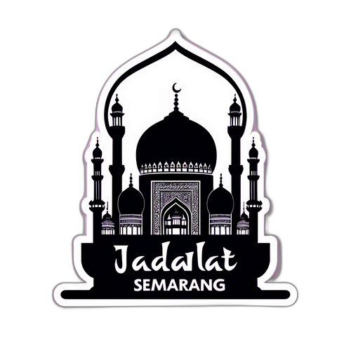 Stiker Siluet Masjid Jadwal Sholat Semarang