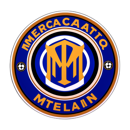 Adesivo vintage con il logo dell'Inter e 'Mercato Inter'