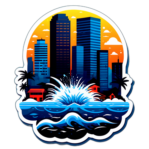 Pemandangan Dramatis Banjir di Jakarta