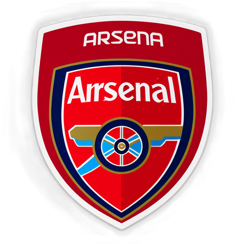 Arsenal FC Sticker: Fånga Passionen med Modernt Design i Röd och Vit!