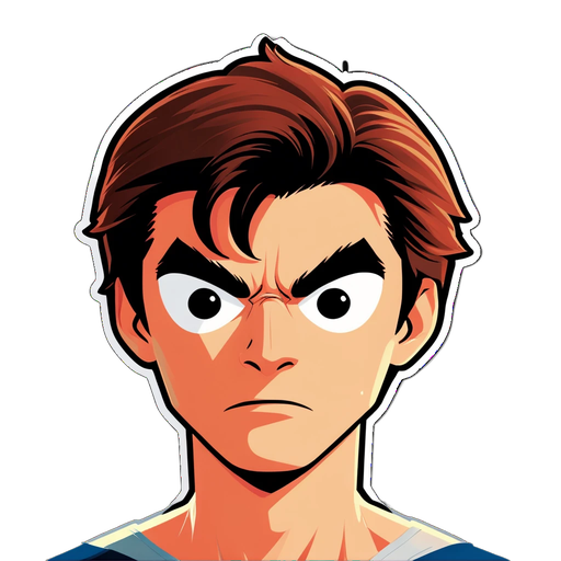 Unleash Your Inner Hero! This Determined Sticker Will Ignite Your Grit and Resolve!