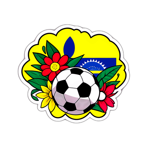 Stiker Budaya Colombia vs Brasil